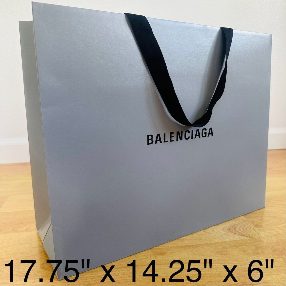 Balenciaga Paper Shopping Bag - grey large, 17.75" x 14.25" x 6"